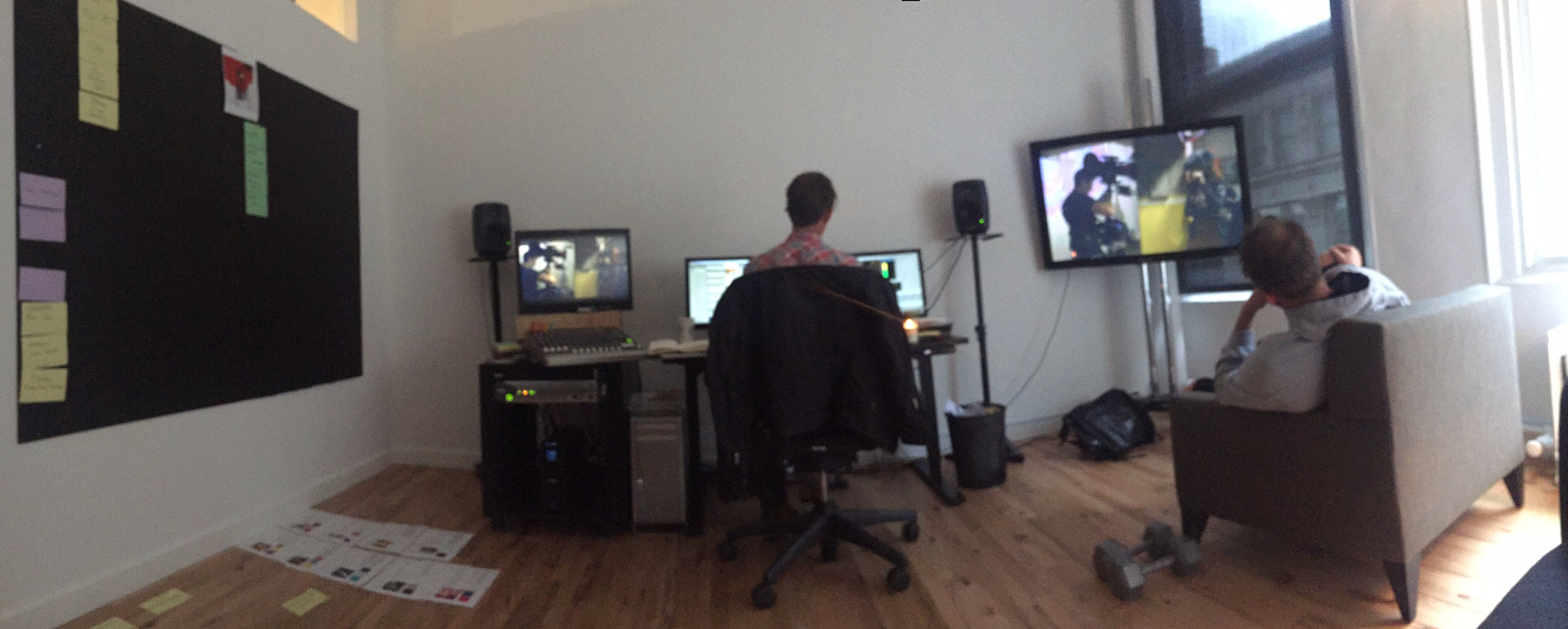 Stephen Strout editing in New York